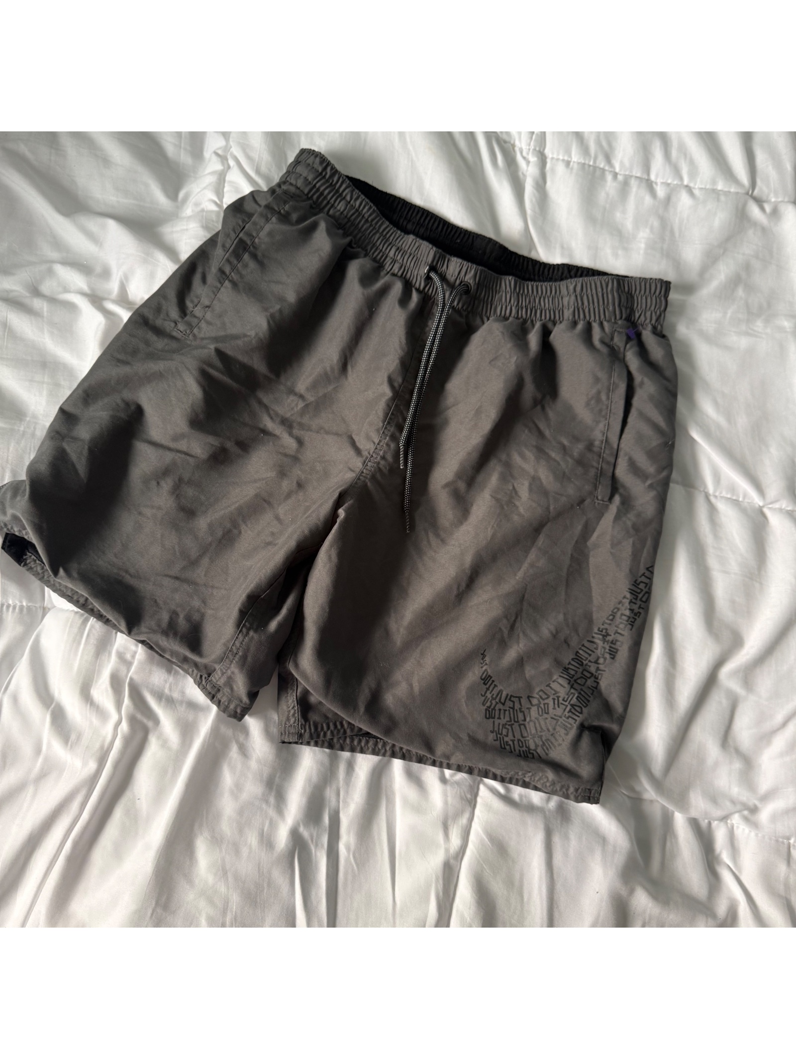 Gray Nike Swim Shorts Swim Suit Swim Trunks Medium
